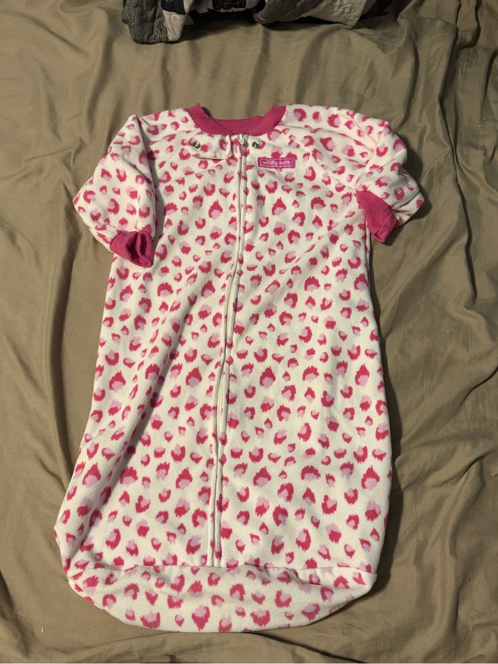 Carter's White and Pink Heart-Print Sleep Sack with Zipper